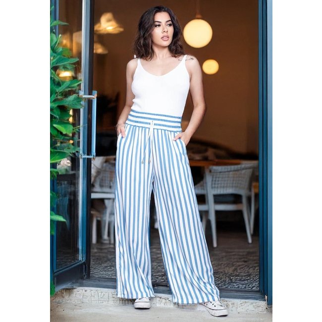 Calça Pantalona Cabanafree Elastic Blue Essence