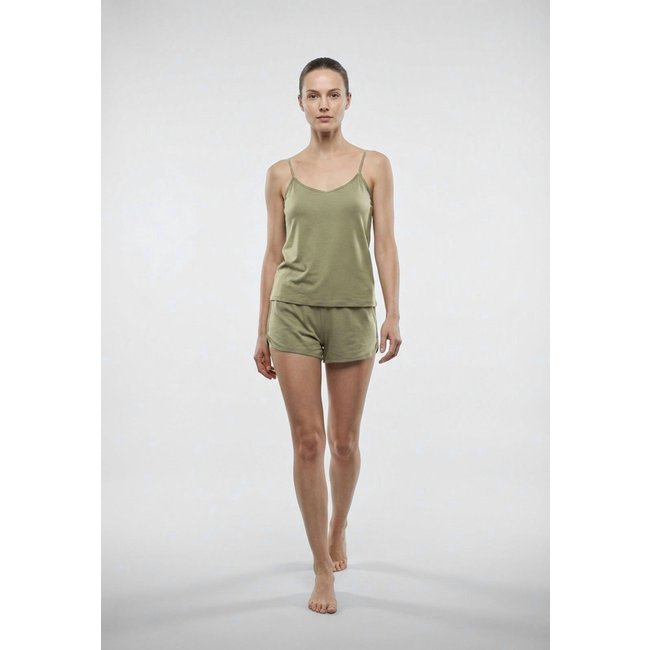 Conjunto Pijama Curto Feminino Hering Alças Finas Verde
