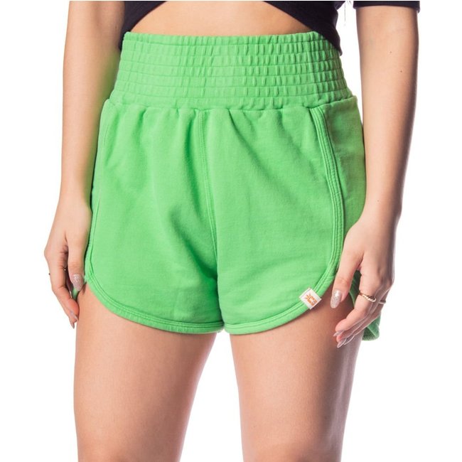 Short Feminino Over Surf Boxer Moletom Verde