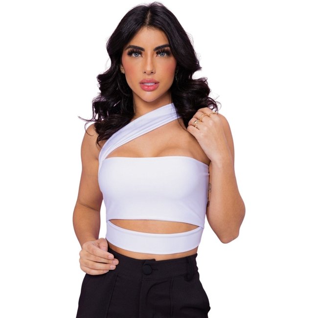 Cropped Faixa Transpasse Regina Branco