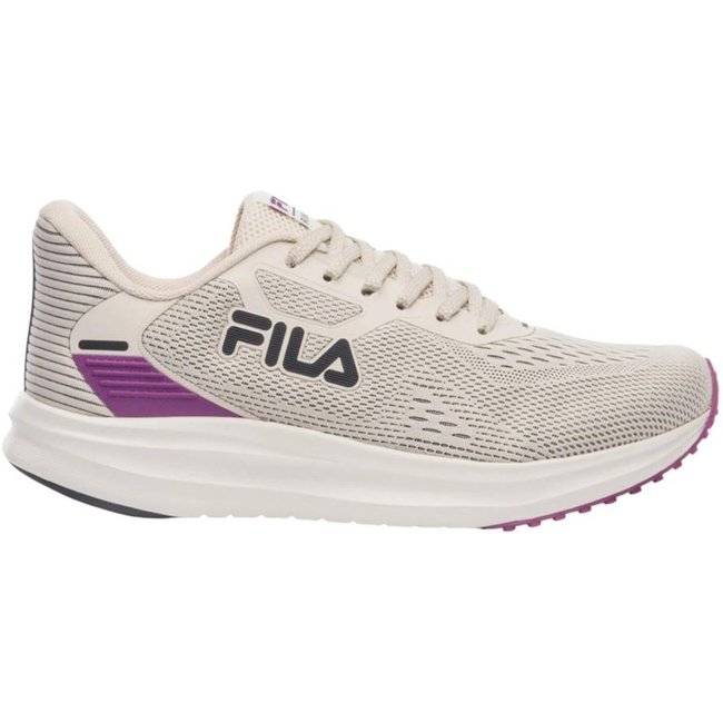 Tênis Fila Fastness Running Feminino Bege e Rosa Bege