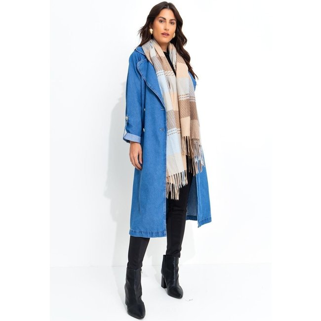 Sobretudo Em Jeans Azul Quintess