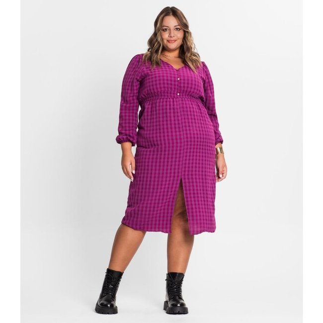 Vestido Plus Size Em Air Flow Secret Glam Roxo