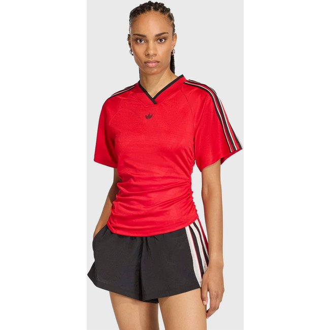 Camiseta Feminina adidas Originals Rouched Foot J Vermelha