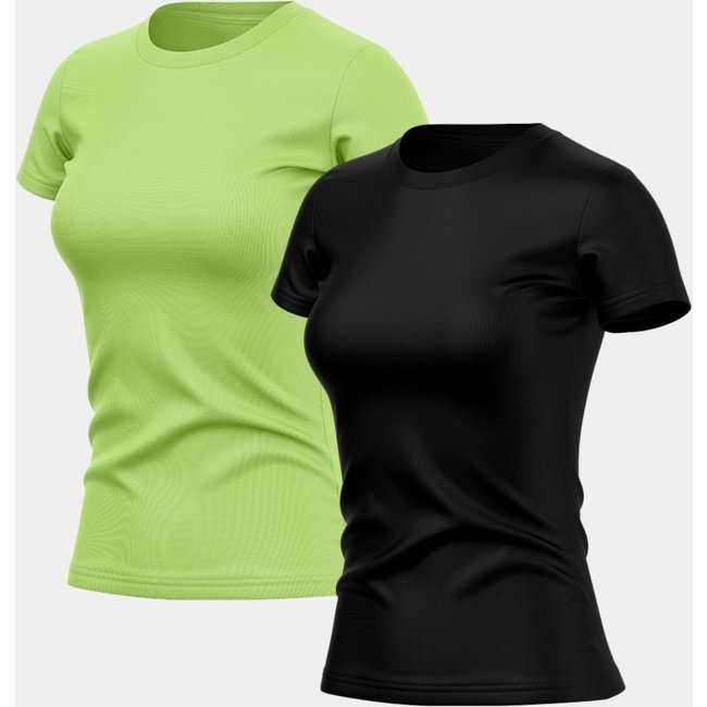 Kit 2 Camisetas Manga Curta Feminina Dry Básica Lisa Proteção Solar UV Térmica Blusa Academia Esporte Camisa Colorido