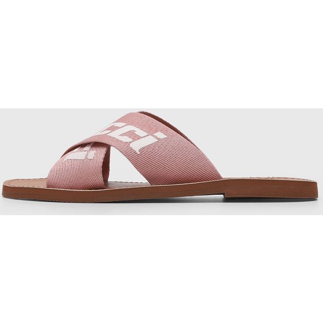 Rasteira Feminina Colcci Tiras Cruzadas Rosa