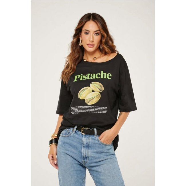Maxi T-shirt D Bell Outlet Fashion Pistache Preto
