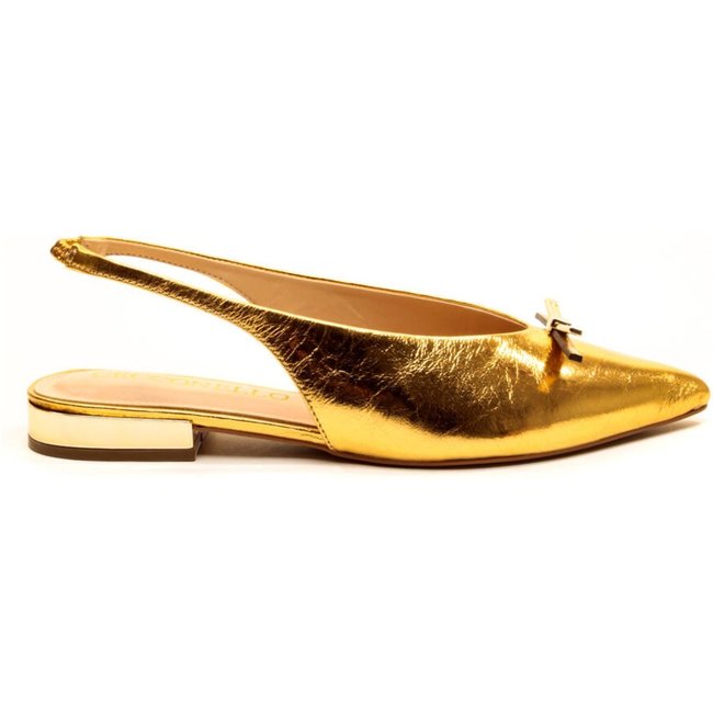 Sapatilha Slingback Couro Ouro Cecconello 2641002-2