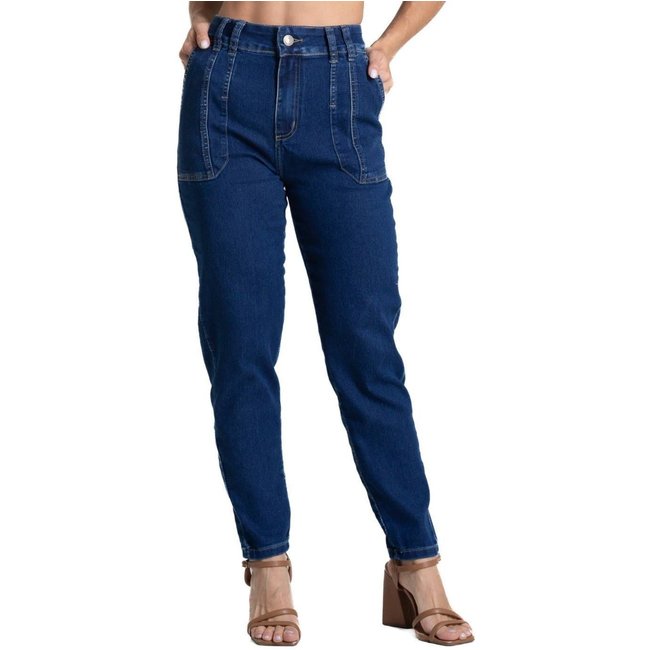 Calça Jeans Sawary Mom - 282157 - Azul - Sawary