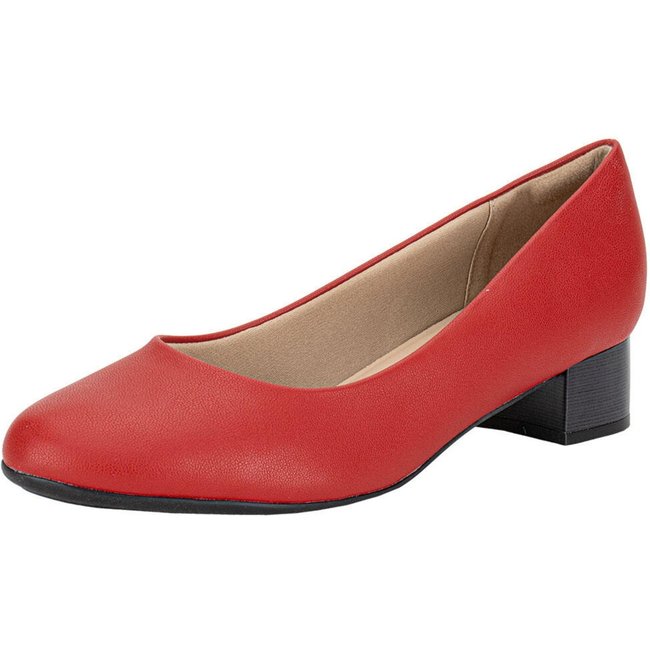 Sapato Feminino Salto Grosso Piccadilly 140117 A0080117 Vermelho