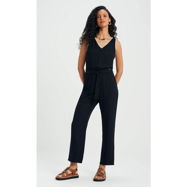 Calça Feminina Clochard Com Amarração Marialícia Preto