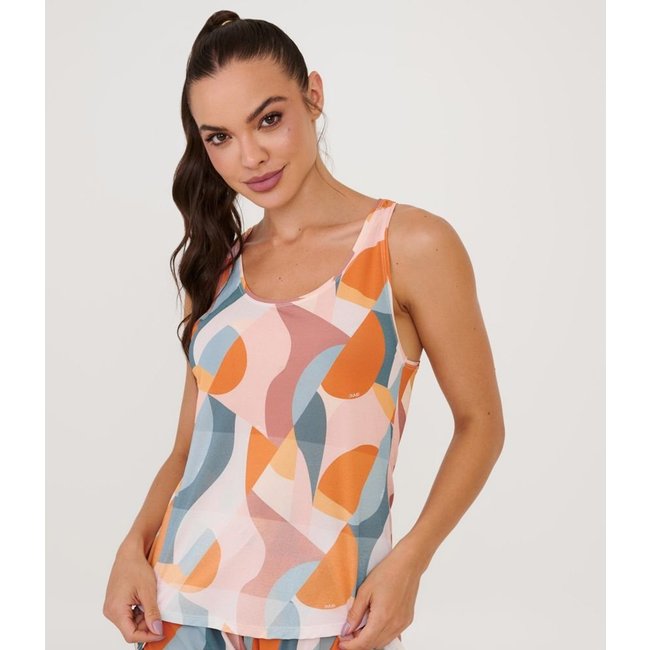 Regata Decote Costas Estampa Moves Poliamida Soft Donna Carioca