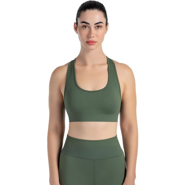 Top Feminino Olympikus Knit Minimal Seamless Verde