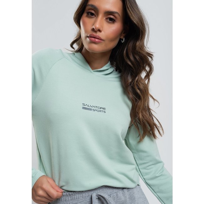 Casaco Esportivo Com Capuz Moletinho Salvatore Fashion Verde