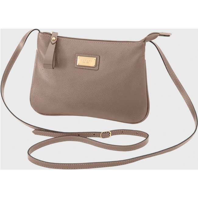 Bolsa Transversal de Couro Mariart 199MRT New Bege