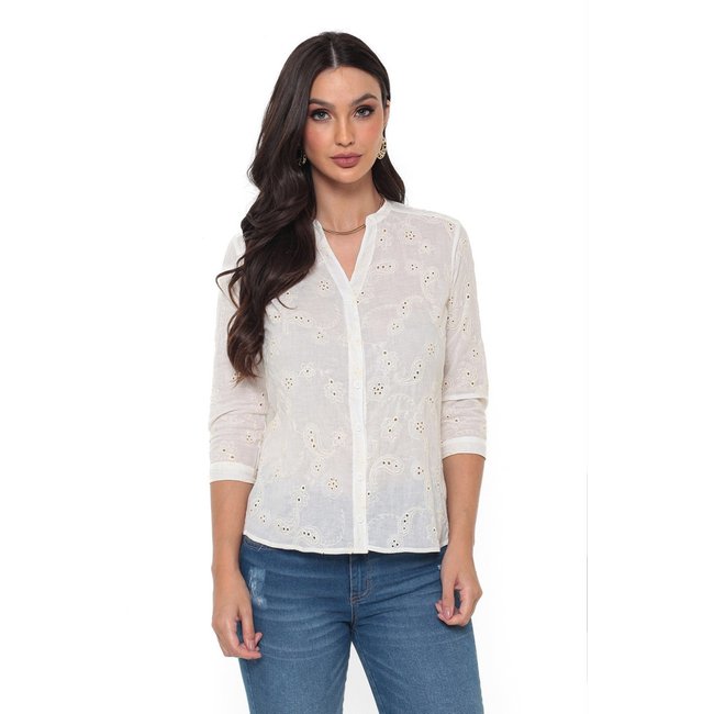 Camisa Intens Manga 3/4 Laise de Algodão Branco