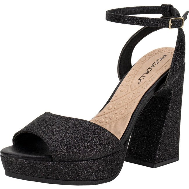 Sandália Feminina Meia Pata Piccadilly 818015 0088015 Preto