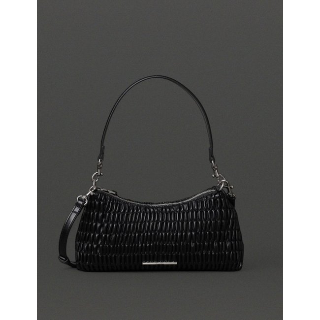 Bolsa Média Feminina Drapeada Calvin Klein - Preto Calvin Klein Jeans