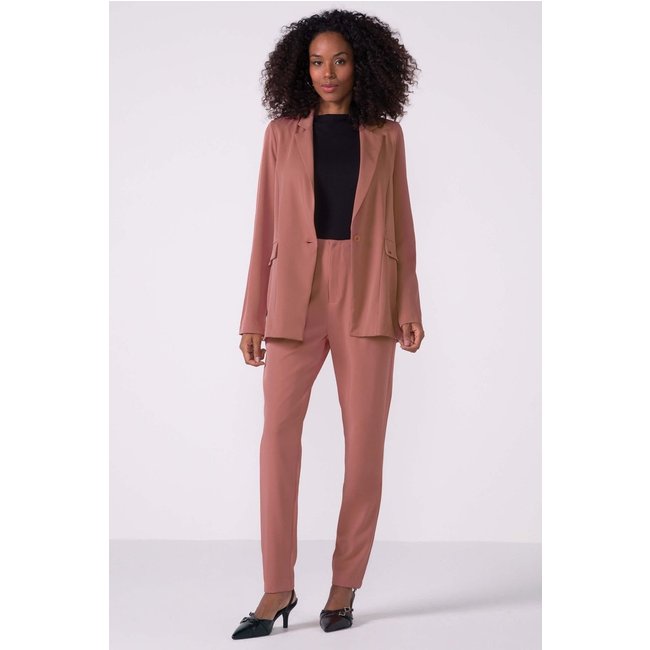 Calça Feminina Tecido Plano Marialícia Rosa