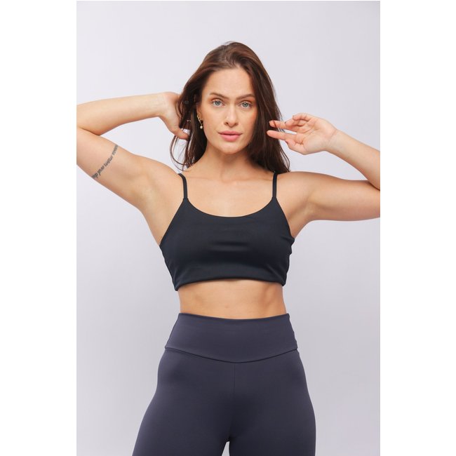 25009 - Top Básico Alça Fina Sport Azul Marinho - Duna Casual