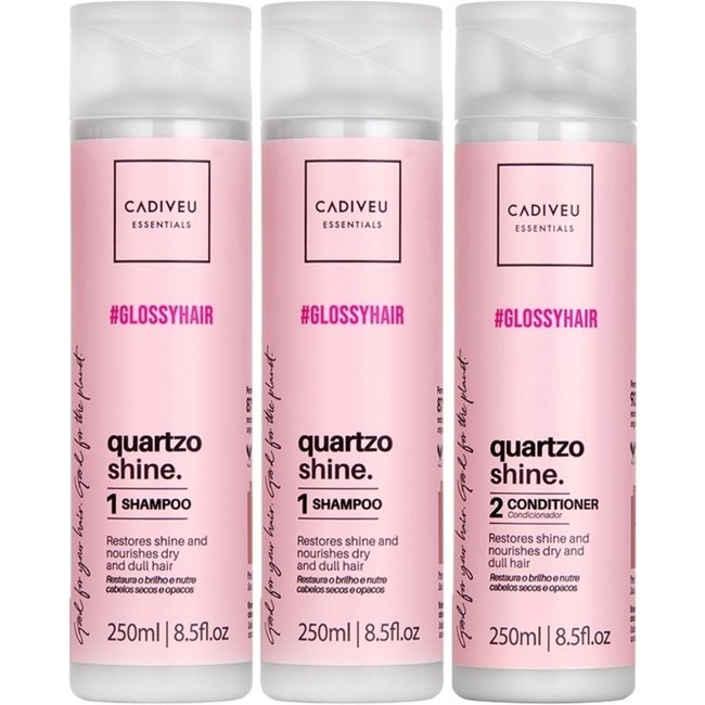 Kit Cadiveu Professional Hair Quartzo Shine Shampoo Extra e Condicionador (3 produtos)