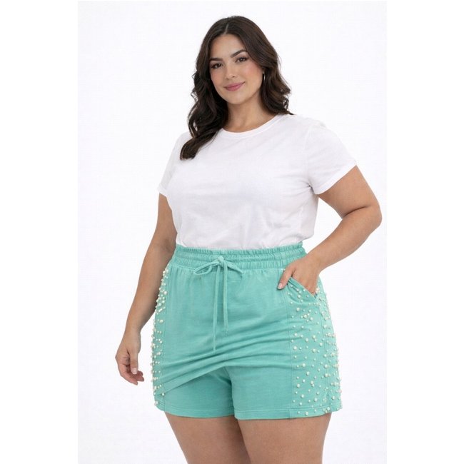 Shorts Saia Predilect’s Malha Premium com Pérolas