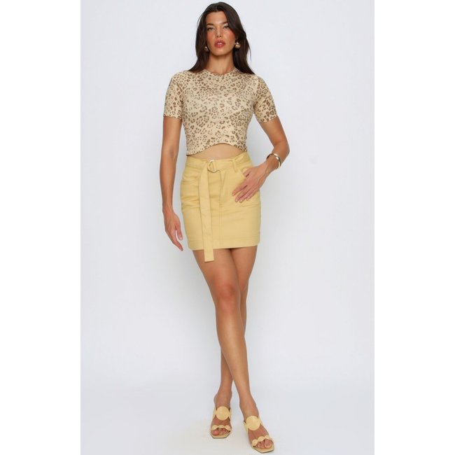 SAIA DE SARJA CINTO AMARELO CELESTIAL Gatabakana