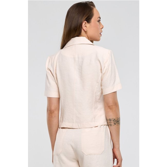Blazer PKS Alfaiataria Em Viscose Off White