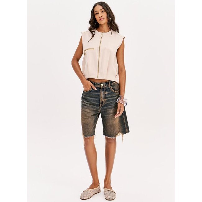 Colete Oversized Com Zíper Frontal Sport Easy