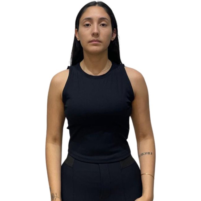 Top Cropped Justo Gola Redonda Flor De Lis