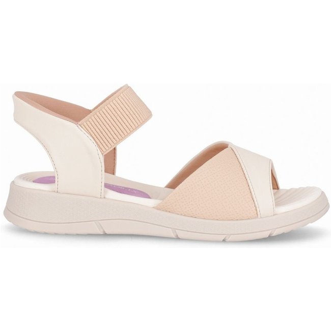 Papete SlipFit Anabela Médio Off White com Brule