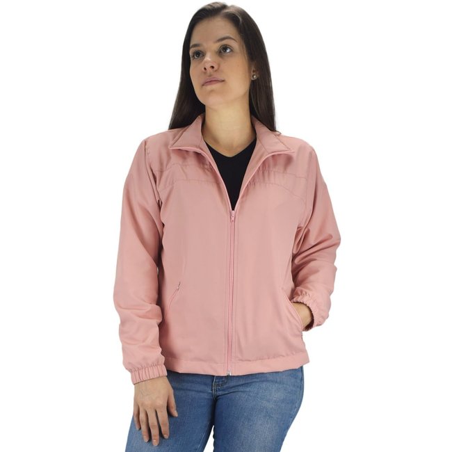 Jaqueta Corta Vento Butu Biru Semi Impermeável Chuva Blusão Rosa