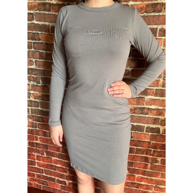 Vestido Canelado Colcci Sport Cinza