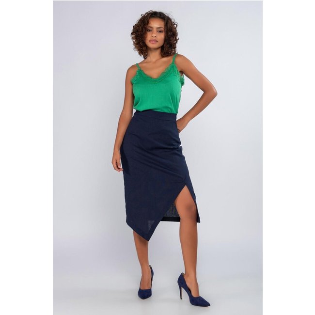 Blusa regata viscose alça ajustavel Verde