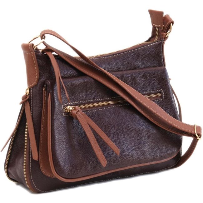 Bolsa SN Couros Berlim Marrom/Caramelo