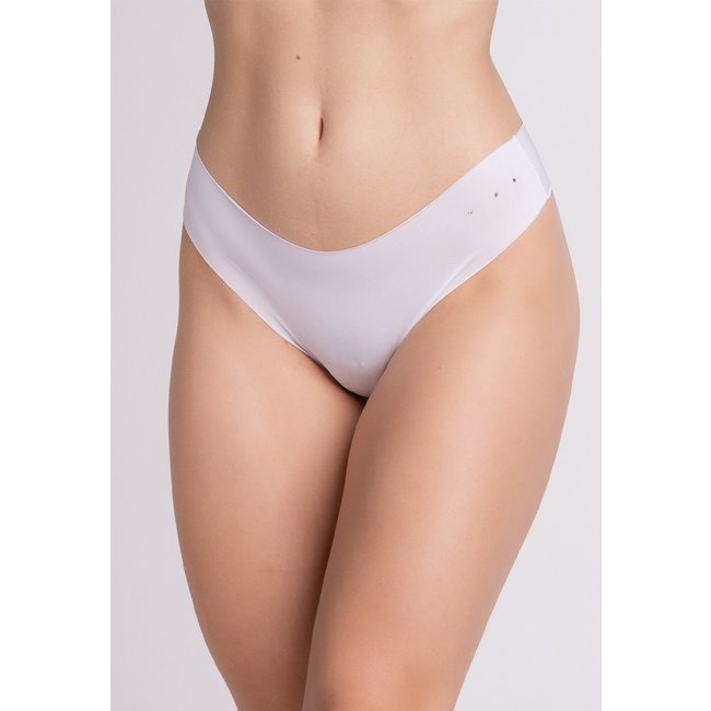 Calcinha Sem Costura Bella Fiore Modas Lingerie Tanga Corte a Laser Branco