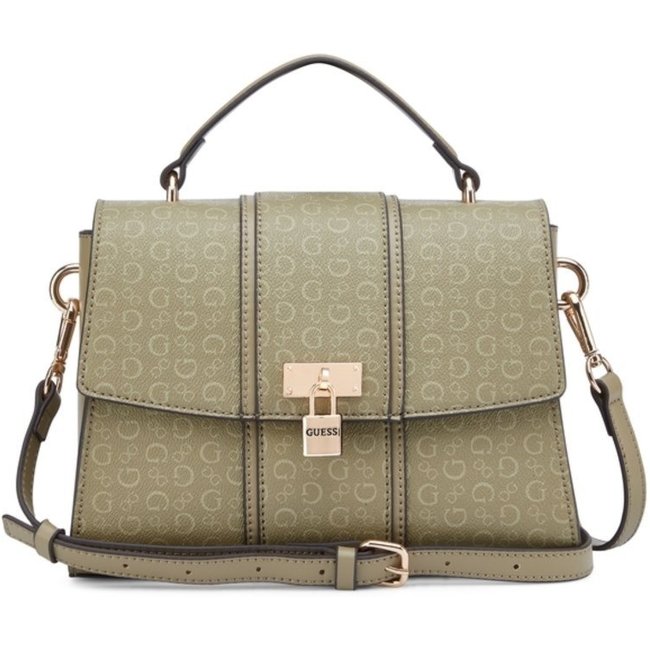 Bolsa Guess Emberly Top Handle Crossbody Verde Escuro