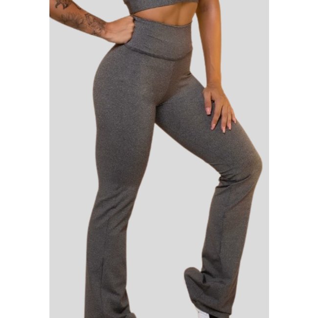 Calça Flare Bailarina Serra E Mar Modas Cinza