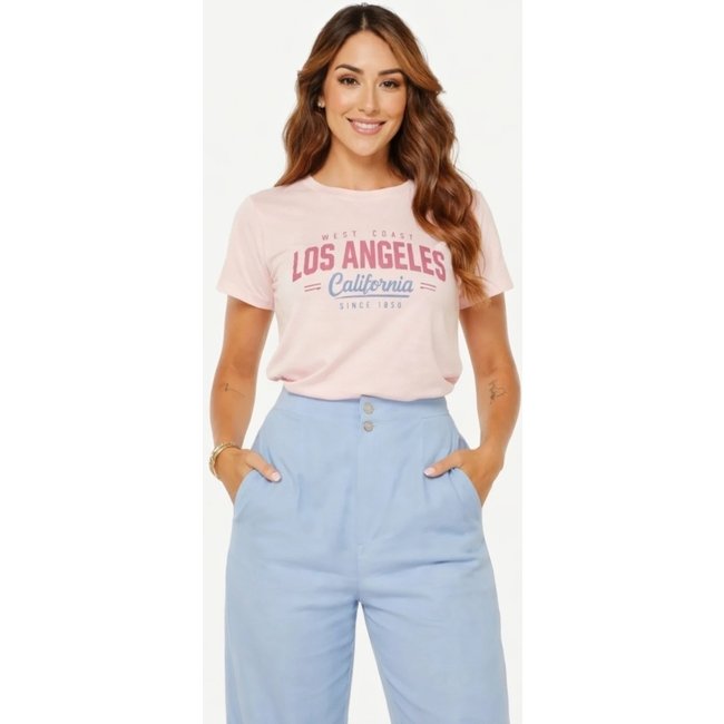 T-shirt D Bell Outlet Fashion Los Angeles Rosa