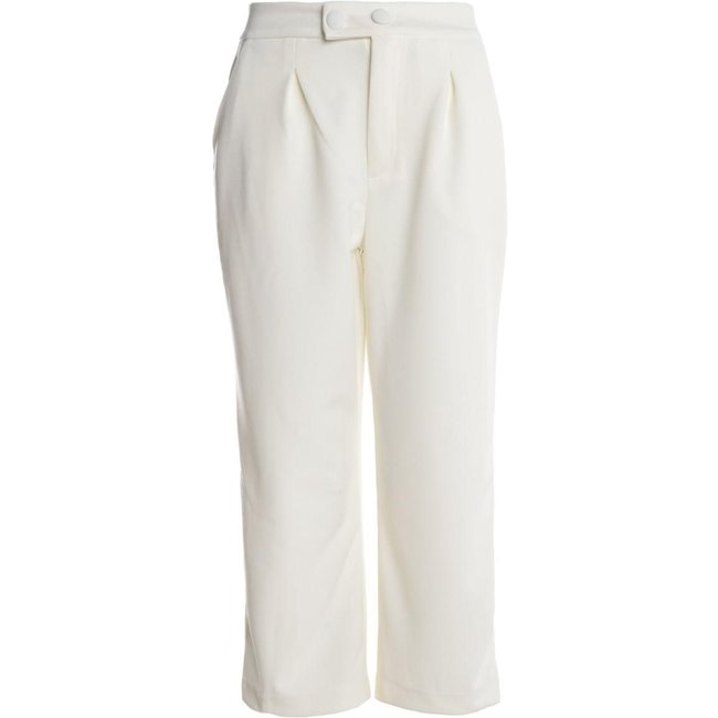 Calça Malha Crepe Pantacourt Feminina OFF WHITE
