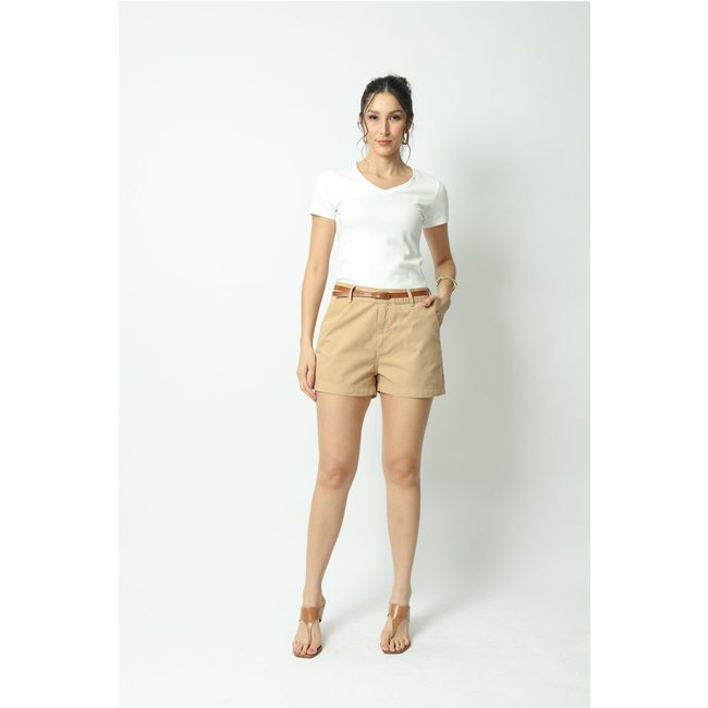 Shorts Sarja Bolso-Faca Bege 46 Gazzy