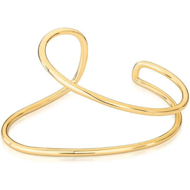 Infantil - Bracelete de Mão Curvo Semijoia Banhado a Ouro 18K Ania Store