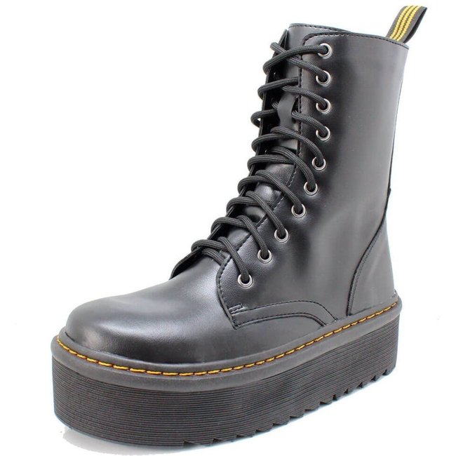 Coturno Plataforma Brienne Estilo Veggie Preto