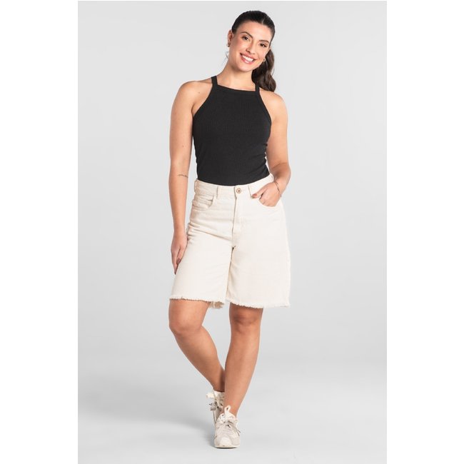 Regata Adulto Ribana Canelada Just Basic Preto