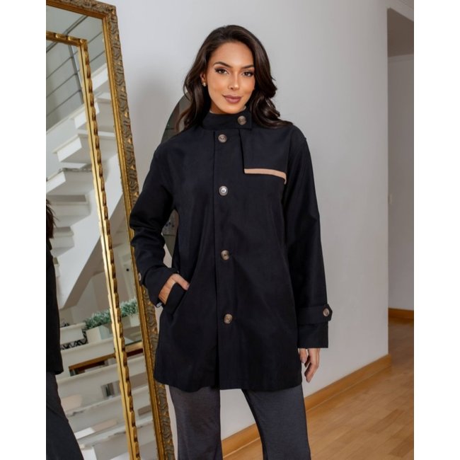 Trench coat Silvia preto