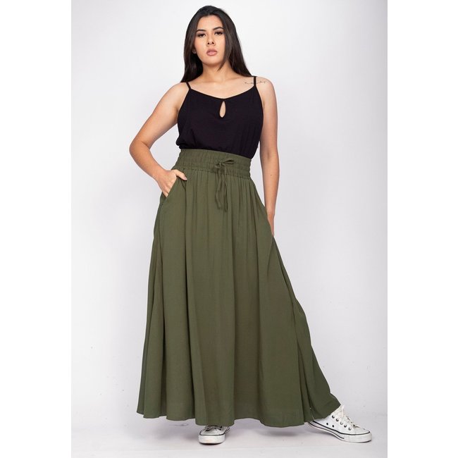 Saia Longa Amazonia Vital Viscose Verde