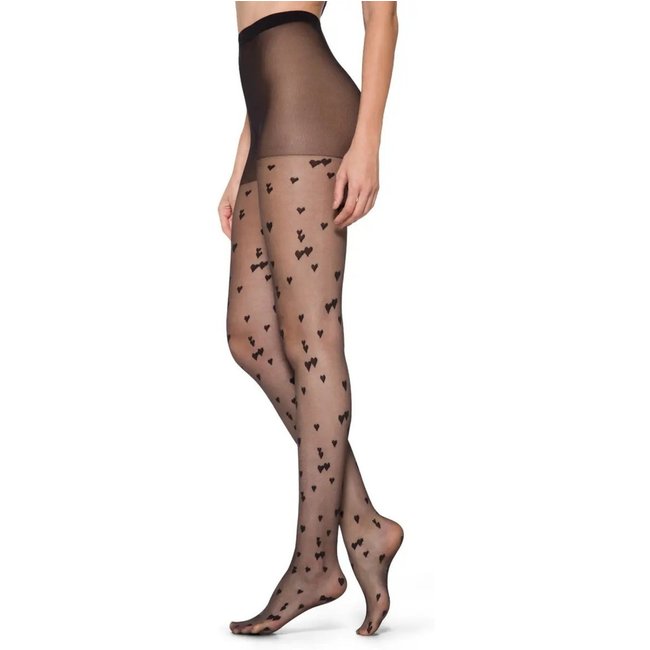 Meia Calça Fio 15 Corações Loba 5758-001