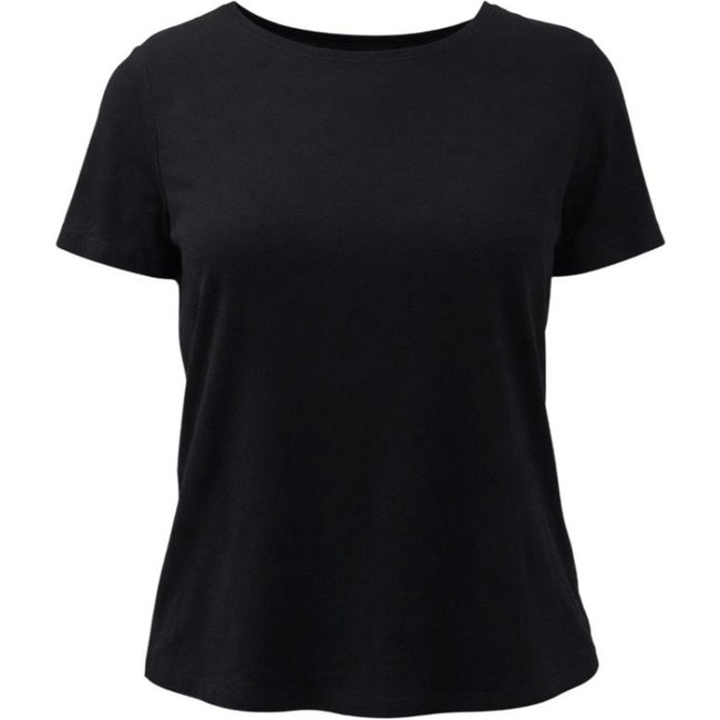 Blusa Manga Curta Básica Feminina Lunender 00472 Preta