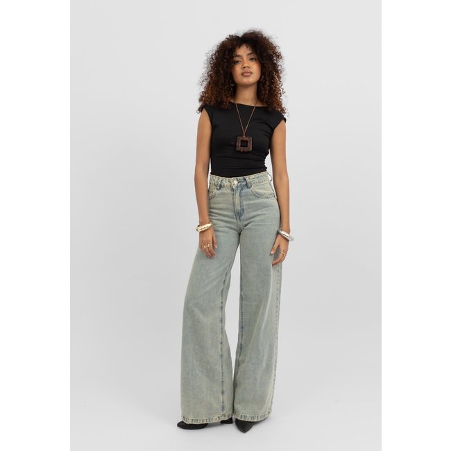 Calça Jeans Martina Wide Leg Azul