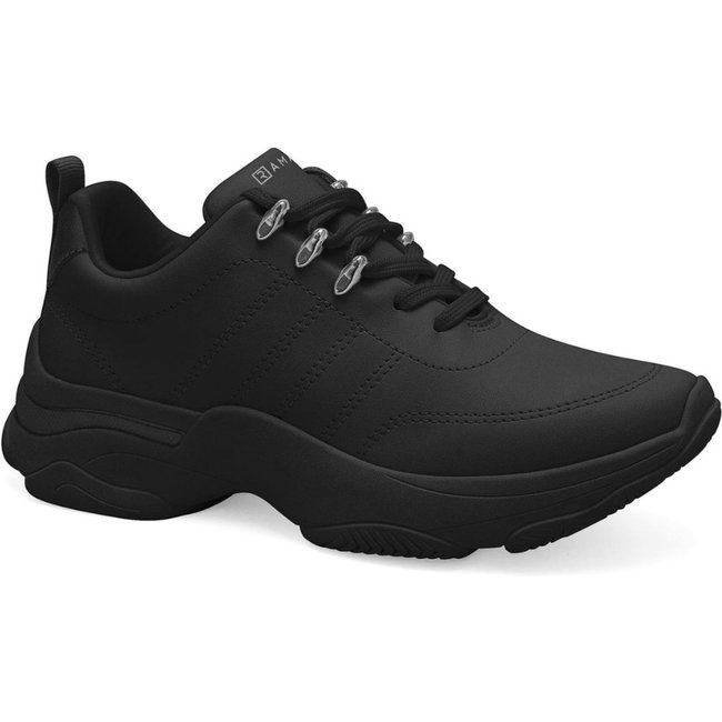 Tênis Feminino Preto Jogging Sola Alta Ramarim 2574202-4